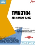 TMN3704 ASSIGNMENT 4 2023