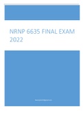 NRNP 6635 FINAL EXAM 2022 | 100% Verified Exam Questions