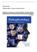 Test Bank - Pathophysiology-Concepts of Human Disease&comma; 1st Edition &lpar;Sorenson&comma; 2019&rpar;&comma; Chapter 1-53 &vert; All Chapters