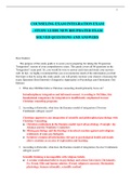 COUNSELING EXAM INTEGRATION EXAM  – STUDY GUIDE NEW REUPDATED EXAM  SOLVED QUESTIONS AND ANSWERS