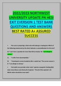 2022/2023 NORTHWEST UNIVERSITY UPDATE PN HESI EXIT EVERSION 1 TEST BANK QUESTIONS AND ANSWERS BEST RATED A+ ASSURED SUCCESS