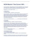 NCOA Module 1 Test Correct 100&percnt;
