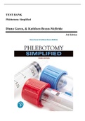 Test Bank - Phlebotomy Simplified, 3rd Edition (Garza, 2019), Chapter 1-11 | All Chapters