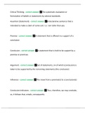 ATI Critical Thinking Exam Questions and Answers &lpar;77 Questions with 100&percnt; correct answers&rpar; graded A&plus;