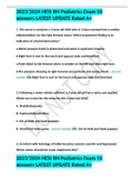 2023&sol;2024 HESI RN Pediatrics Exam 55 answers LATEST UPDATE Rated A&plus;
