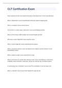 CLT Certification Exam 2023 with 100&percnt; correct answers