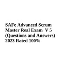 SAFe Advanced Scrum Master Real Exam 5: Questions and Answers) 2023 Rated A | SAFe Scrum Master Exam Test with solution 2023 | SAFe Scrum Master Exam 4.6 TEST, SAFe Advanced scrum master Real Exam, SAFe Advanced Scrum Master (4.5) (Best uide 2023-2024)