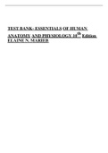 Essentials of Human Anatomy Physiology 10th Edition by Marieb - Test Bank