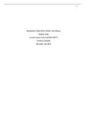 NRS 428VN Topic 4 Assignment; Benchmark - Policy Brief; Ebola Virus Disease