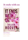 English Book Report: It Ends With Us, ISBN: 9781471156267