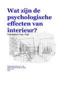 Onderzoek psychologische effecten van interieur CKV 