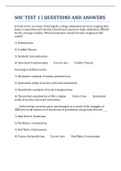 SOC TEST 1 &vert; QUESTIONS AND ANSWERS