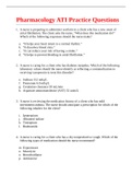 ATI Pharmacology_practice questions Spring
