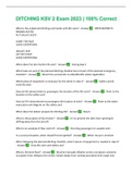 DITCHING KSV 2 Exam 2023 &vert; 100&percnt; Correct