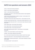 NATE Core questions and answers 2023