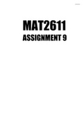 MAT2611 ASSIGNMENT 9