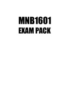 MNB1601 EXAM PACK