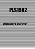 PLS1502 Assignment 2 Semester 2 2023