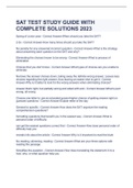 SAT TEST STUDY GUIDE WITH COMPLETE SOLUTIONS 2023