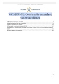 Werkcollege aantekeningen MAW-NL: constructie en analyse van vragenlijst (424522-B-6) 