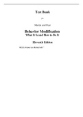 Behavior Modification What It Is and How To Do It, 11e  Garry Martin, Joseph Pear (Test Bank)