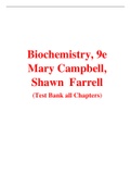 Biochemistry, 9e Mary  Campbell, Shawn  Farrell (Test Bank)
