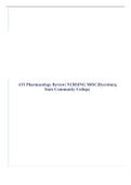 ATI Pharmacology Review| NURSING MISC|Dyersburg State Community College|