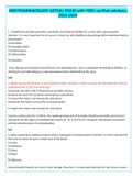 HESI PHARMACOLOGY ACTUAL EXAM-with 100&percnt; verified solutions-2023-2024 
