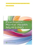 TEST BANK FOR Psychiatric-Mental Health Nursing 8th edition by Sheila L. Videbeck UPDATED 2023
