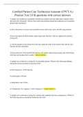 Certified Patient Care Technician&sol;Assistant &lpar;CPCT&sol;A&rpar; Practice Test 2&period;0 B questions with correct answers