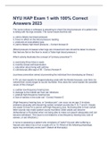 NYU HAP Exam 1 with 100&percnt; Correct Answers 2023
