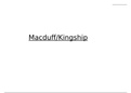 GCSE Macbeth - Macduff/Kingship Quotations with Grade 9 Analysis