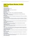 USII Final Exam Review&comma; Verified Solution