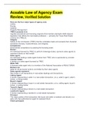 Aceable Law of Agency Exam Review&comma; Verified Solution