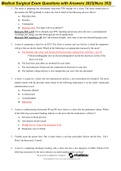 Medical Surgical exam questions and answers 2023