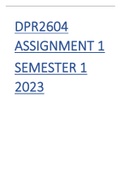 DPR2604 assignment 1 2023 solutions (answers)