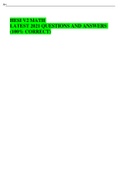 HESI V2 MATH LATEST 2021 QUESTIONS AND ANSWERS &lpar;100&percnt; CORRECT&rpar;