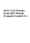 WGU C215 Practice Exam 2023 (Complete Graded A+)