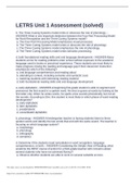 LETRS Unit 1 Assessment &lpar;solved