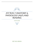 ATI TEAS 7 ANATOMY & PHYSIOLOGY (A&P) AND READING - STUDY GUIDE BEST 2023 VERSION