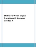 SCIN 131 Week 1 quiz Questions & Answers Graded A