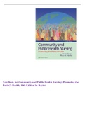 Complete Test Bank for Community and Public Health Nursing: Promoting the Public's Health, 10th Edition by Rector