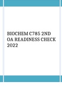 BIOCHEM C785 2ND OA READINESS CHECK 2022