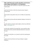 Older adult final exam practice Questions and Answers Latest Update 2023 Rated A&plus; &lpar;112 Questions&rpar;
