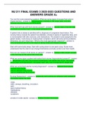 NU 211 FINAL EXAMS 3 2022-2023 QUESTIONS AND ANSWERS GRADE A&plus;