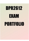 DPR2612 Exam Portfolio