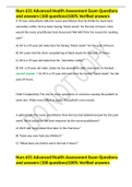 Nurs 631 Advanced Health Assessment Exam Questions and answers &lpar;100 questions&rpar;100&percnt; Verified answers