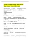 FBLA Organizational Leadership &lpar;Questions With Solutions&rpar;