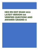 HESI RN EXIT EXAM PACK 2023 ACTUAL EXAMS-BEST FOR  2023&sol;2024 EXIT EXAM  REVIEW
