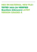 HESI RN EXIT EXAM 2023  LATEST VERSION 150  VERIFIED QUESTIONS AND  ANSWERS GRADED A